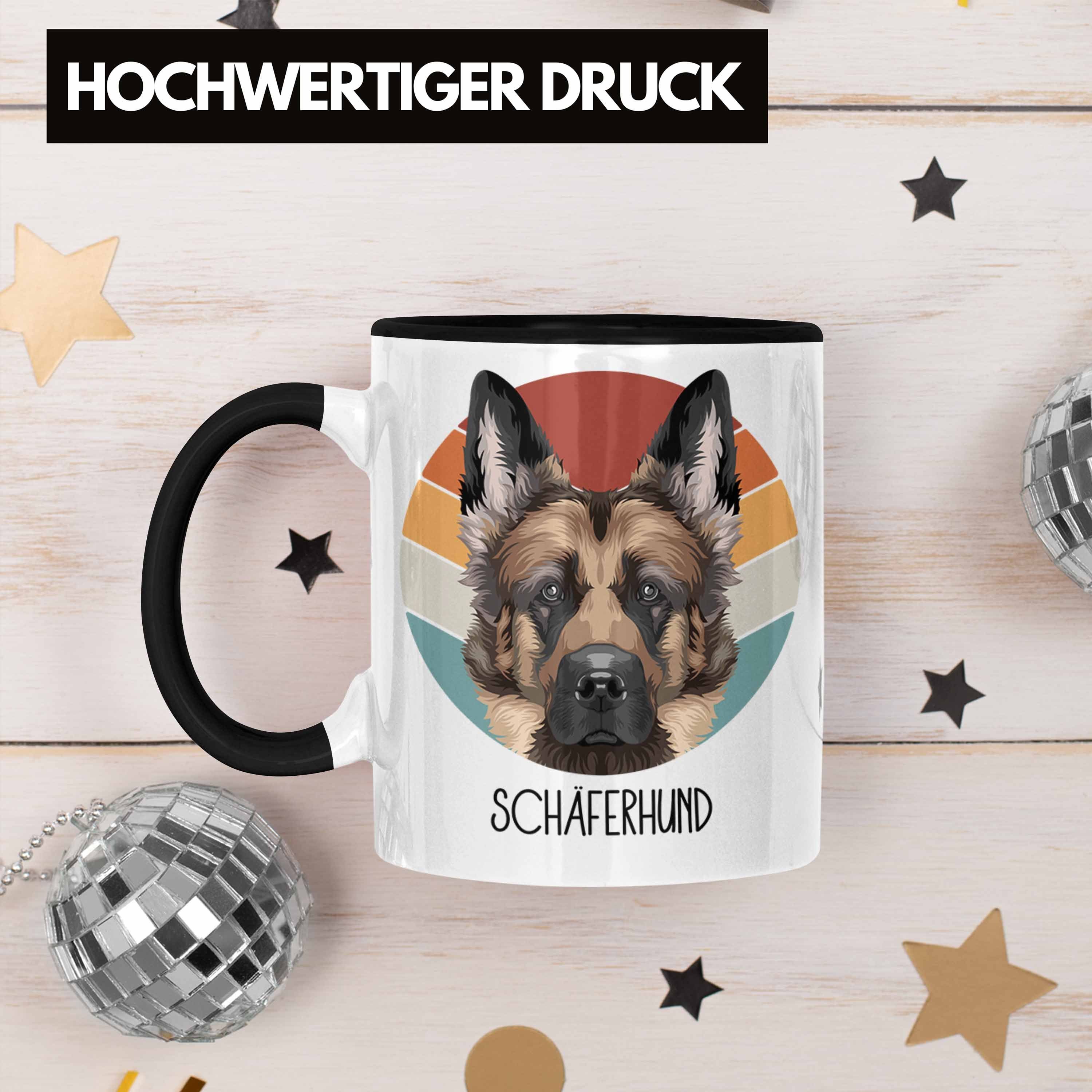 Trendation Tasse Schäferhund Besitzer Geschenkidee Schäf Schwarz Lustiger Geschenk Spruch Tasse