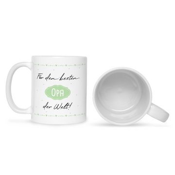 GRAVURZEILE Tasse mit Spruch - Für die Besten der Welt!, Keramik, Farbe: Weiß