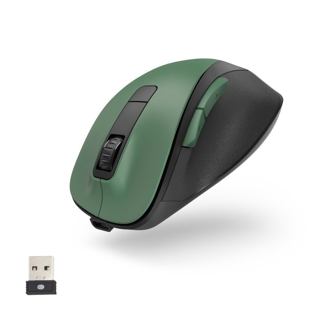 Hama Optische 6 Tasten Funkmaus, ergonomisch, Rechtshänder, leise Tasten ergonomische Maus (Funk)