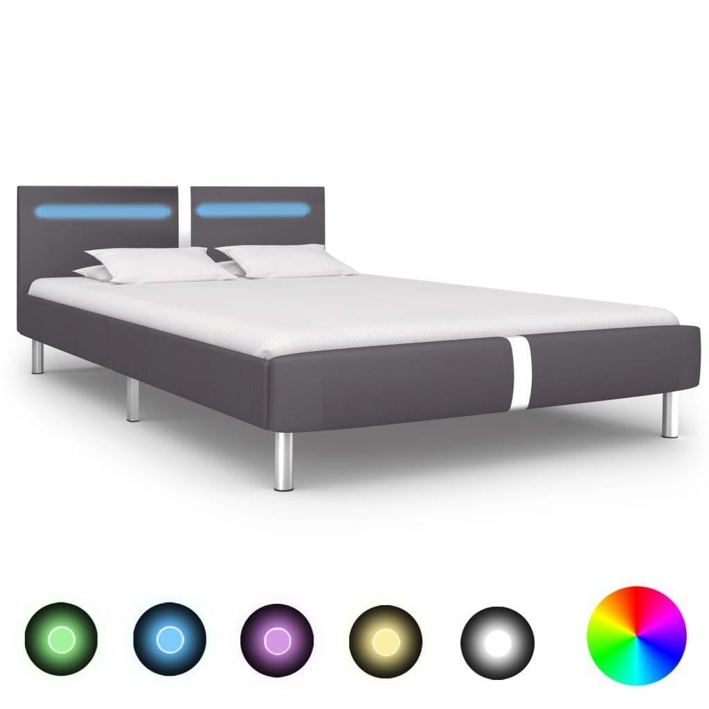 vidaXL Bett mit Matratze Kunstlederbett Polsterbett Doppelbett mehrere Auswahl 
