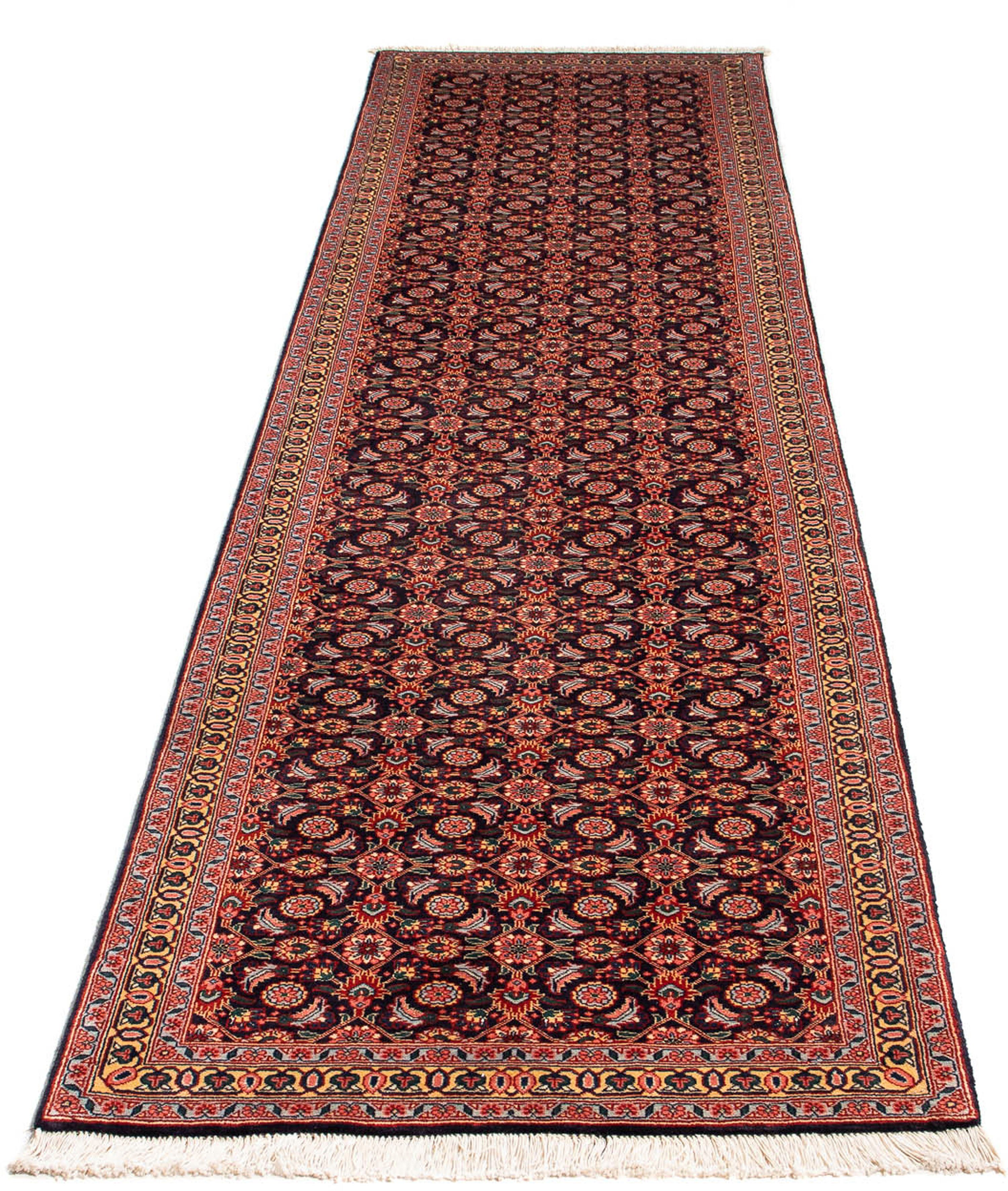 Orientteppich Perser - Täbriz - 302 x 80 cm - braun, morgenland, rechteckig, Höhe: 10 mm, Wohnzimmer, Handgeknüpft, Einzelstück mit Zertifikat