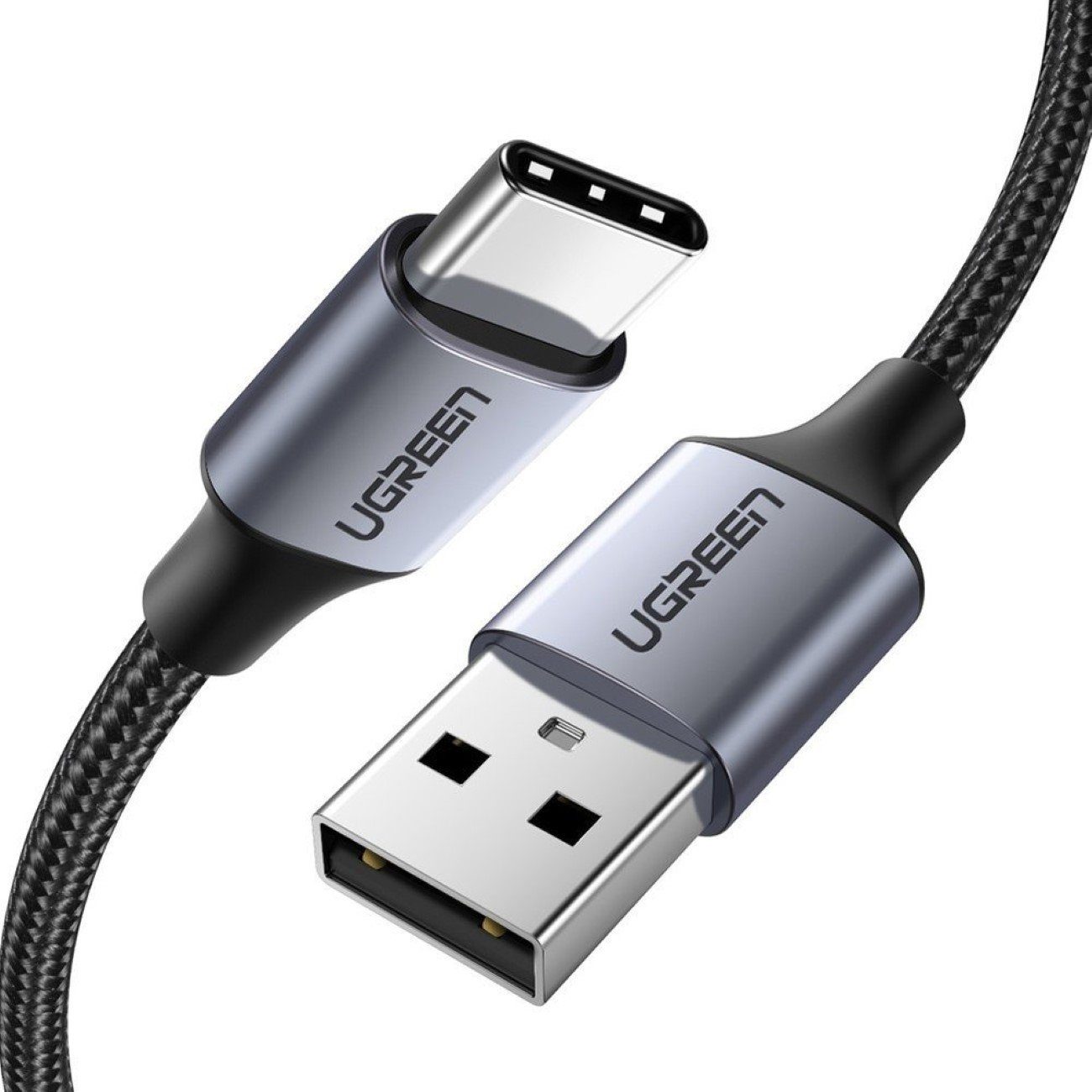 UGREEN Kabel USB-Kabel - USB Type C Quick Charge 3.0 3A grau Smartphone-Kabel, (100 cm)