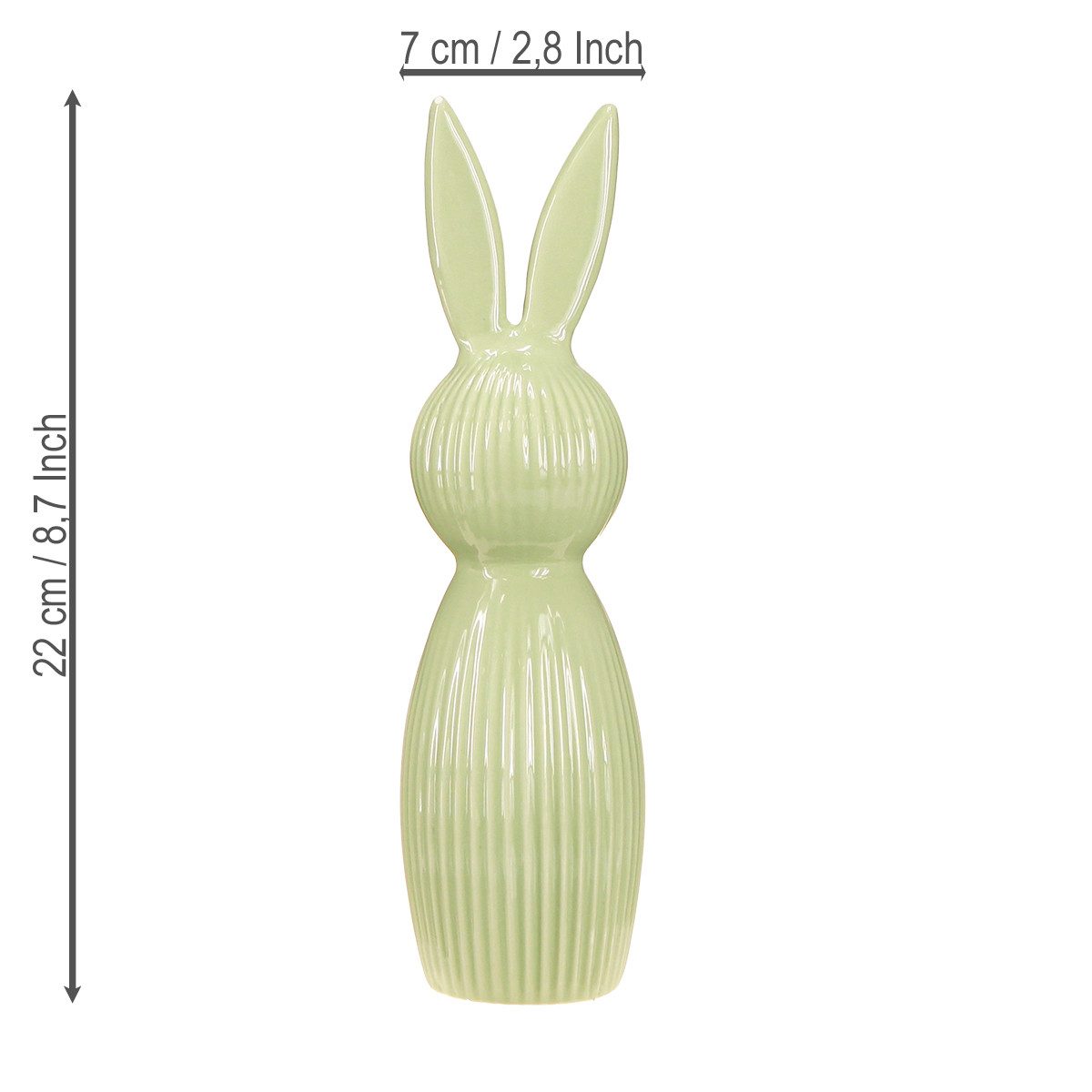 Florists Products Osterhase Elegante Osterhasendekoration aus Keramik für Frühlingsdeko, 2 Stück