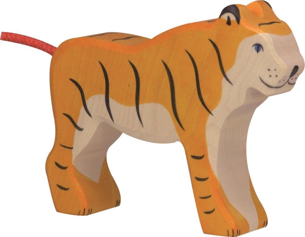 Holz stehend Tiger aus Holztiger Tierfigur HOLZTIGER -