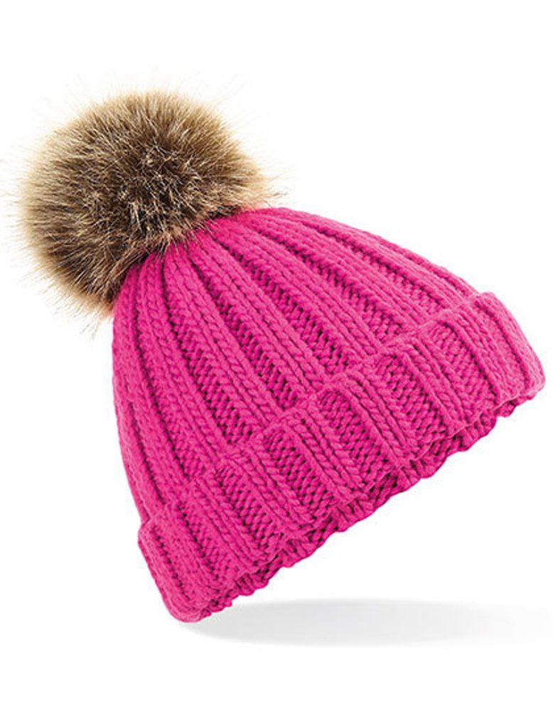 Bommelmütze Kinder Beanie (7 - 12 Jahre) Pudelmütze Pompon Strickmütze