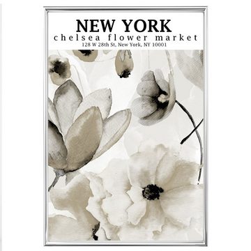 homestyle-accessoires Poster Bilderset NEW YORK FLOWER MARKET 6er SET DIN A4 ODER DIN A3 Prints, Ohne Bilderrahmen