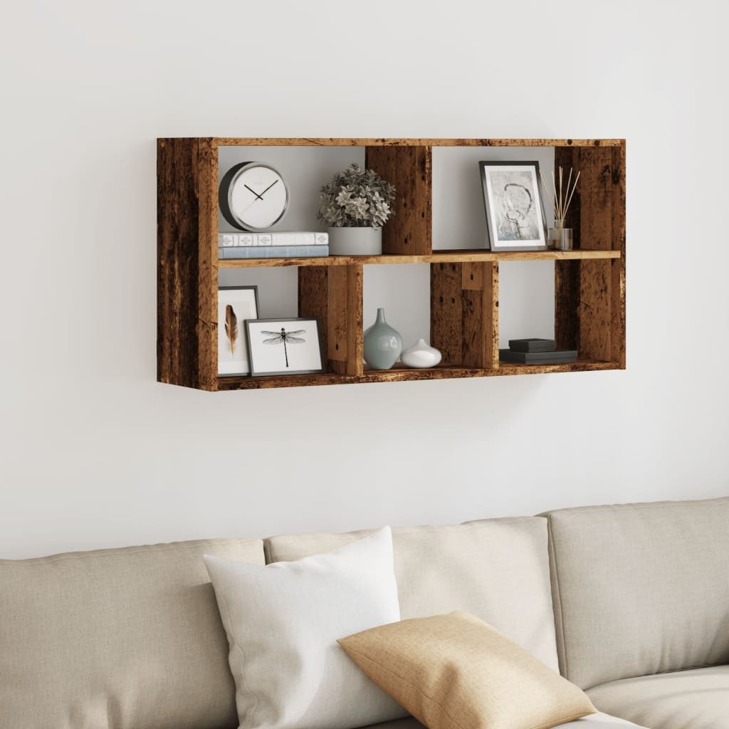 vidaXL Regal Wandregal Altholz-Optik 100x25x50 cm Holzwerkstoff, 1-tlg. günstig online kaufen