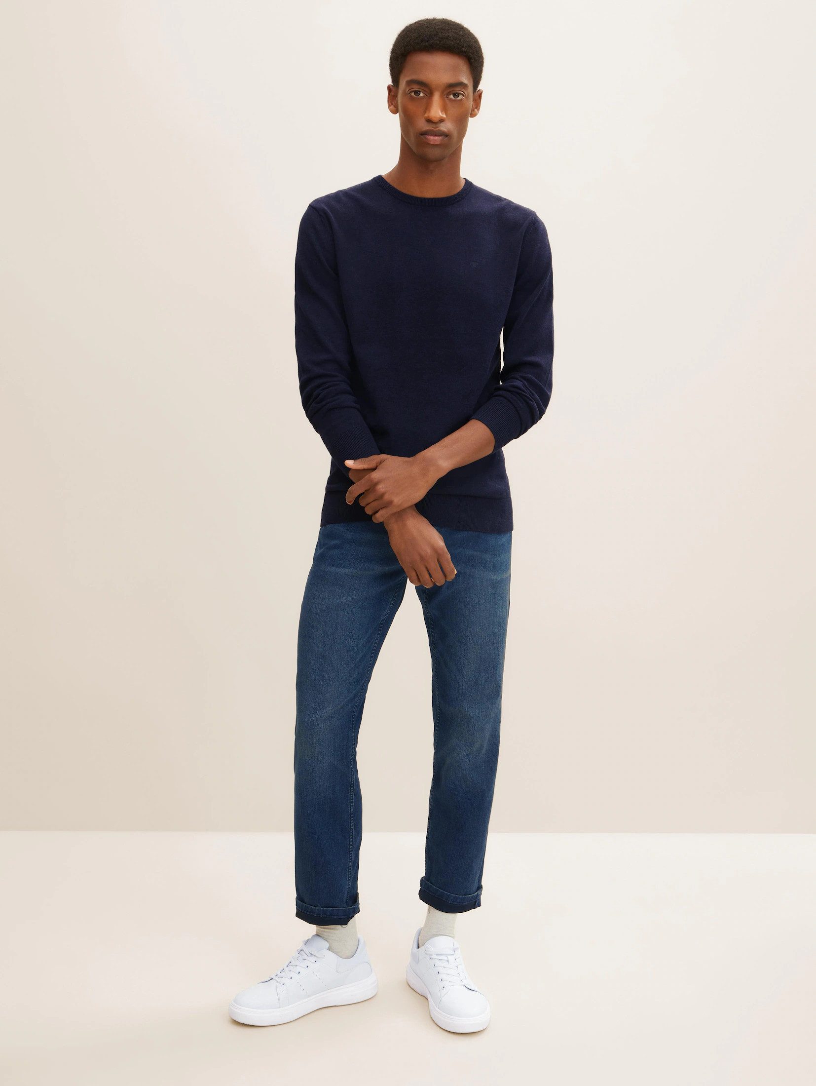 TOM TAILOR Strickpullover basic crew neck sweater