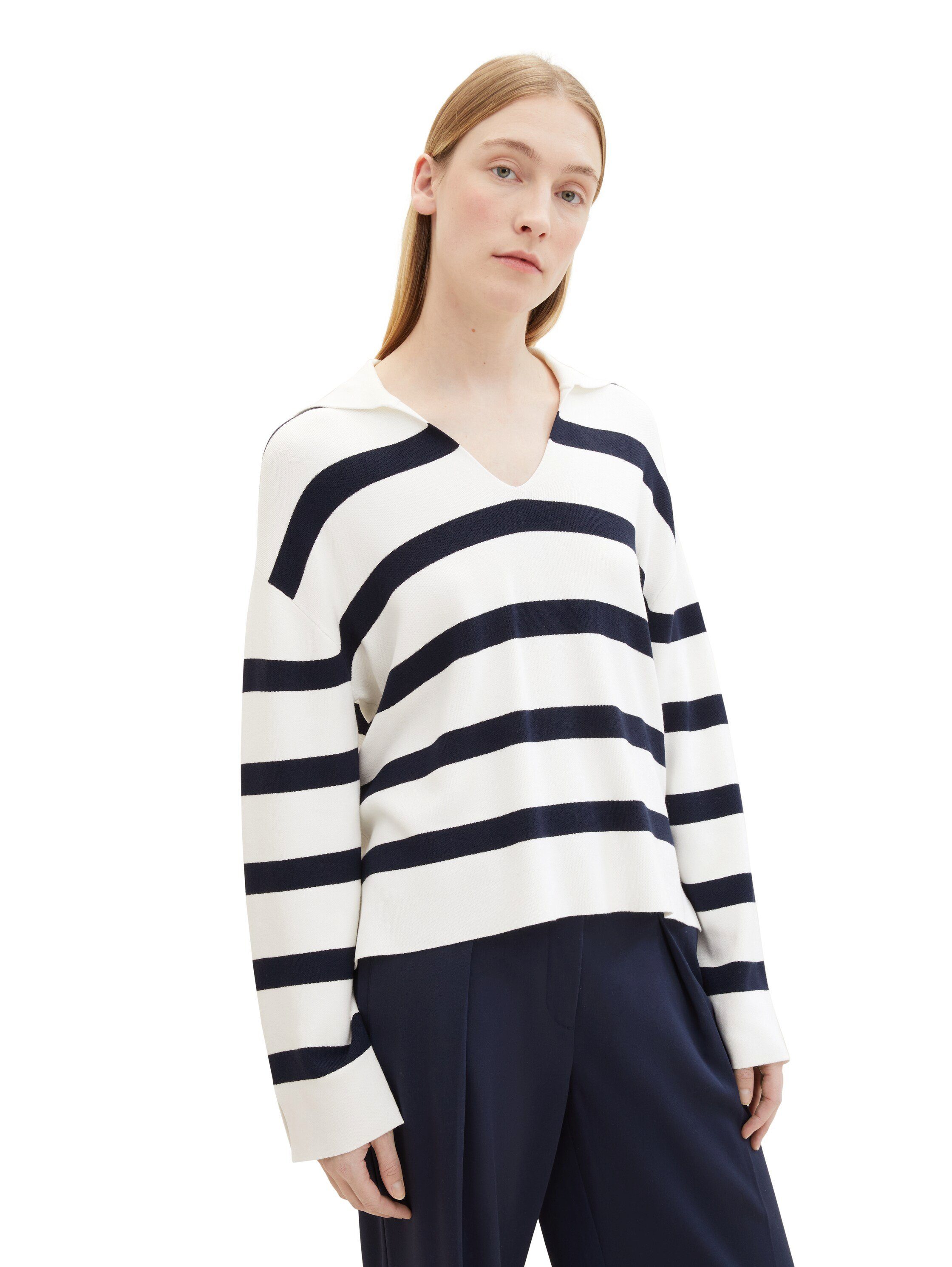 TOM TAILOR Strickpullover gestreift und mit günstig online kaufen