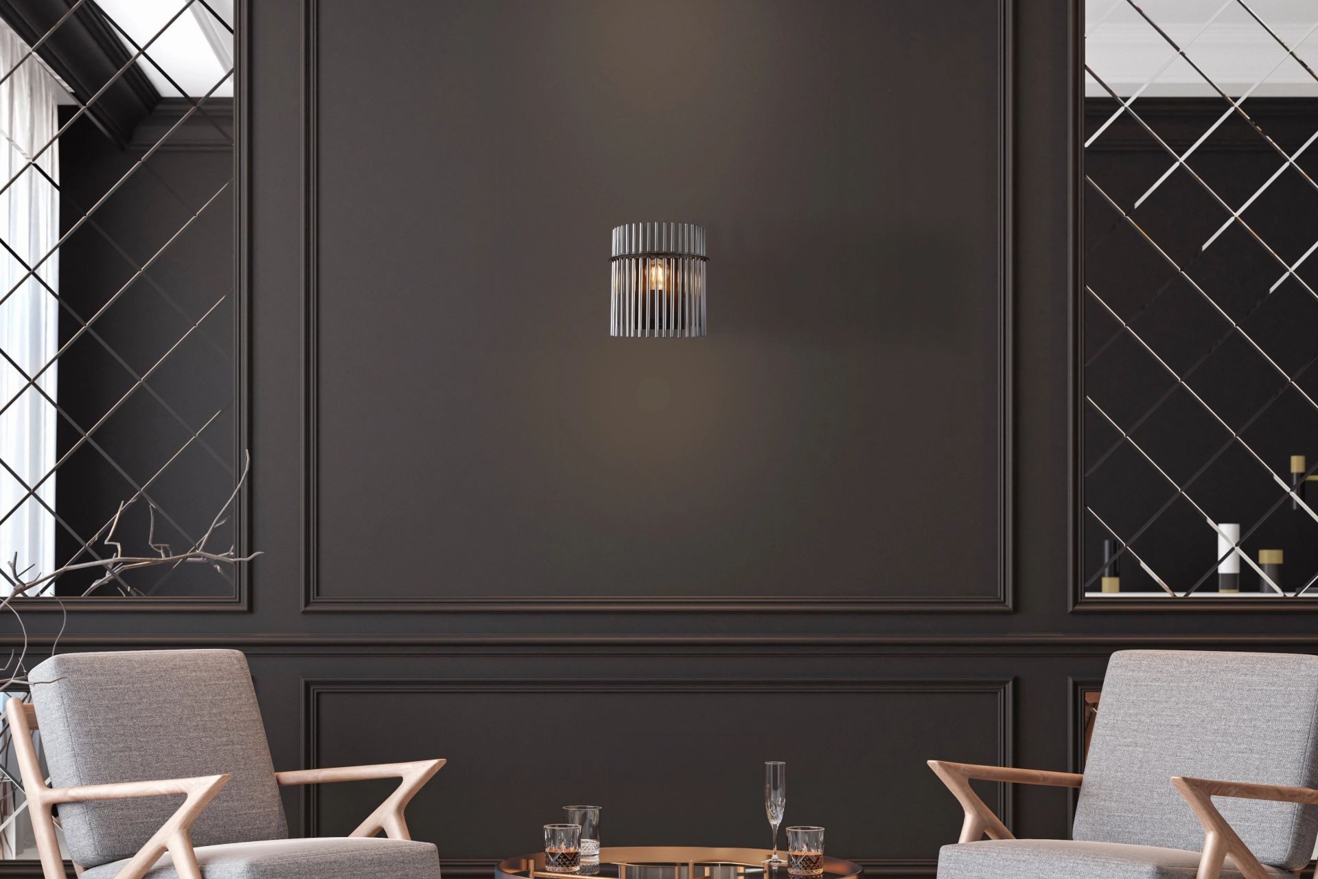 GLOBO LIGHTING Wandleuchte GORLEY, ohne Leuchtmittel, Design Glasstäbe, Wan günstig online kaufen