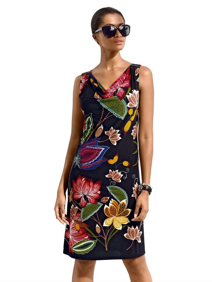 Alba Moda Kleid mit dekorativem Strassdetail an der Schulter in schwarz