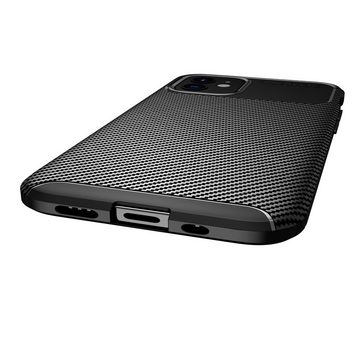 CoverKingz Handyhülle Hülle für Apple iPhone 12 / iPhone 12 Pro Handyhülle Silikon Case 15,40 cm (6,06 Zoll), Handyhülle Bumper Silikoncover Softcase Carbonfarben