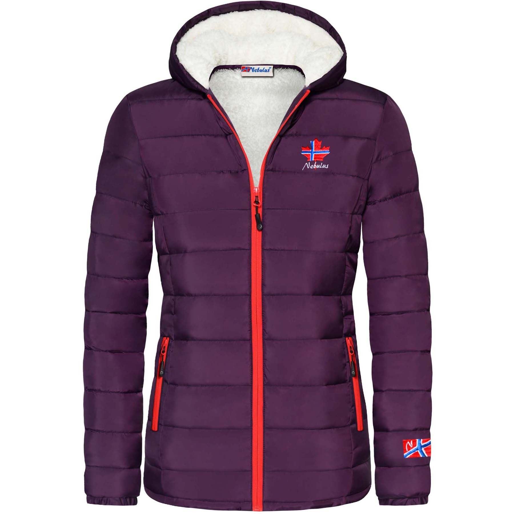 Nebulus Winterjacke GLOWFUR, P4839 - Damen, aubergine, L/40