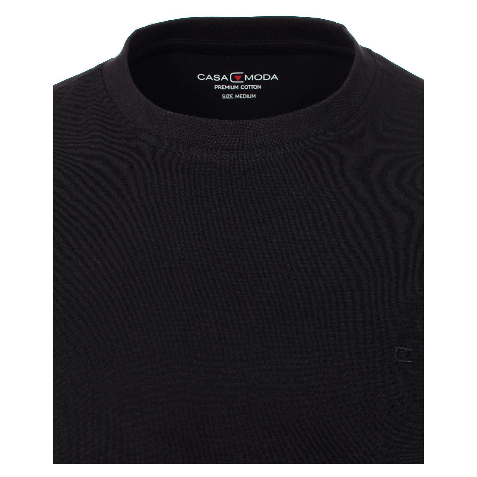 CASAMODA Rundhalsshirt CasaModa Basic T-Shirt schwarz Übergröße günstig online kaufen