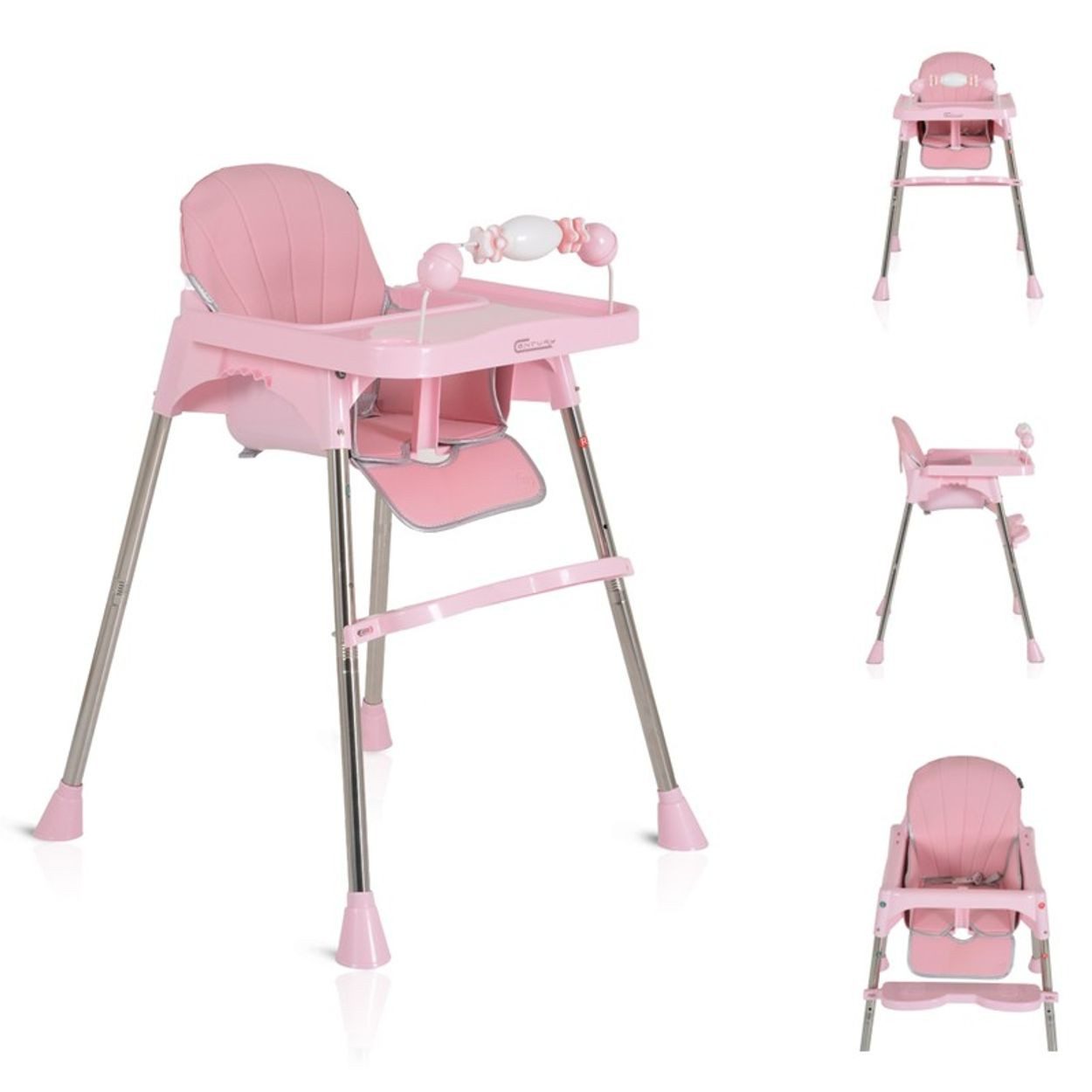 Moni Kombihochstuhl Kinderhochstuhl Century, Spielzeug, Tablett verstellbar, Gurt, Fußstütze