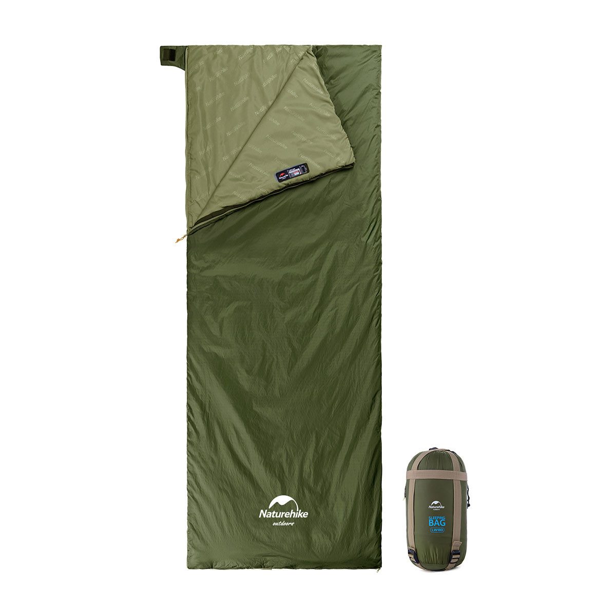 Naturehike Schlafsack 205 x 170 cm Ultraleichter wasserdichter Schlafsack Deckenschlafsack, 3 Jahreszeiten für Camping Reise Wandern Garten und Reise