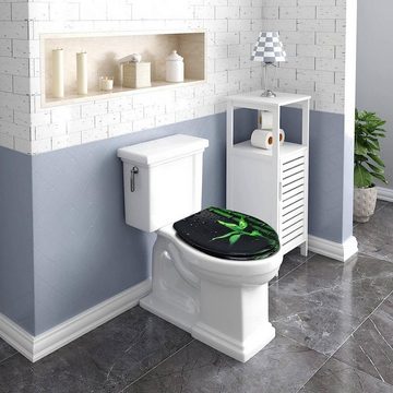 Woltu WC-Sitz (1-St), mit Abesenkautomatik, aus Duroplast, Deco Design