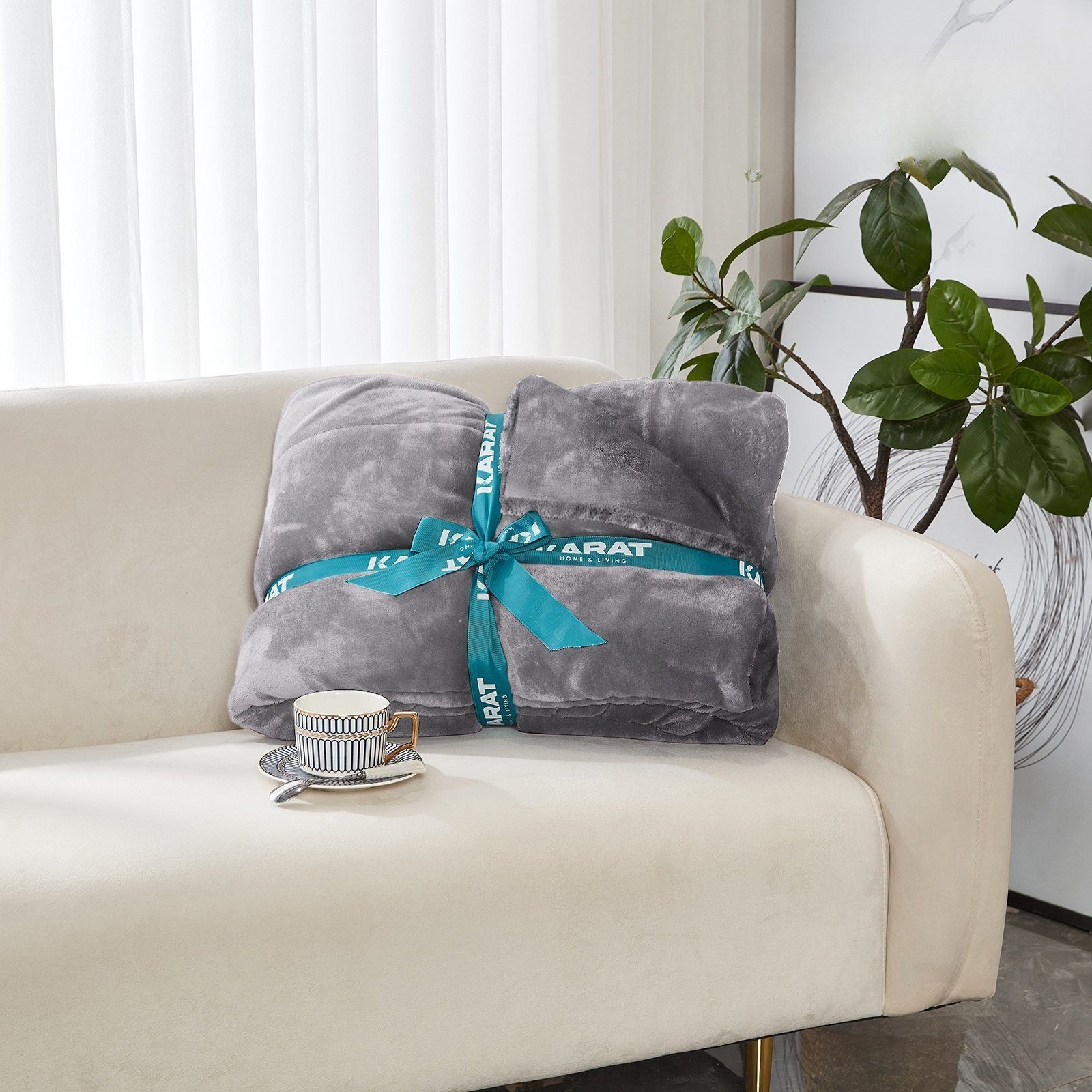 Wohndecke Grace, aus flauschigem Flanell, verschiedene Größen und Farben, K günstig online kaufen