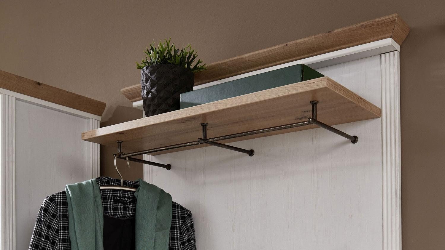 Innostyle Garderoben-Set Garderobenset 3 Jasmin Garderobe Pinie hell und Artisan Eiche 281x204