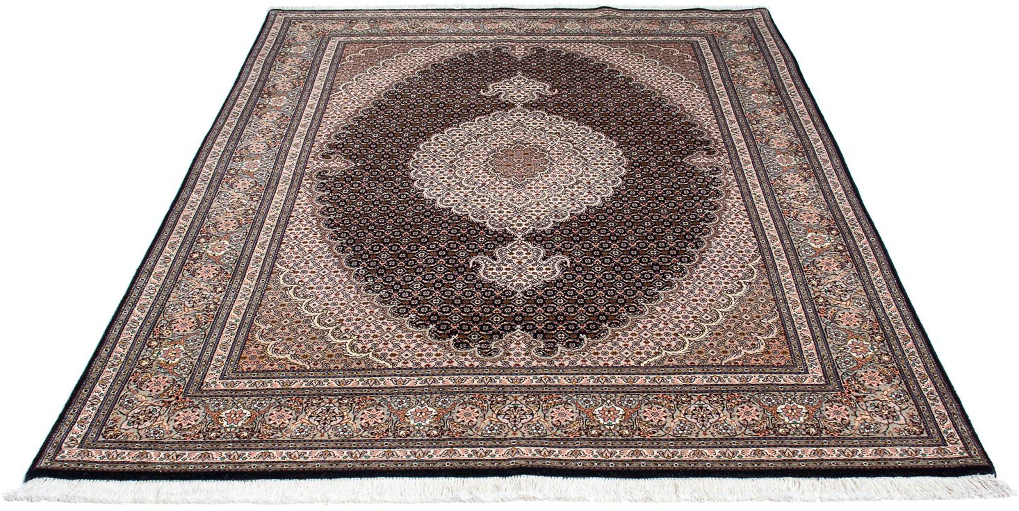 Orientteppich Perser - Täbriz - Royal - 208 x 150 cm - hellbraun, morgenland, rechteckig, Höhe: 7 mm, Wohnzimmer, Handgeknüpft, Einzelstück mit Zertifikat