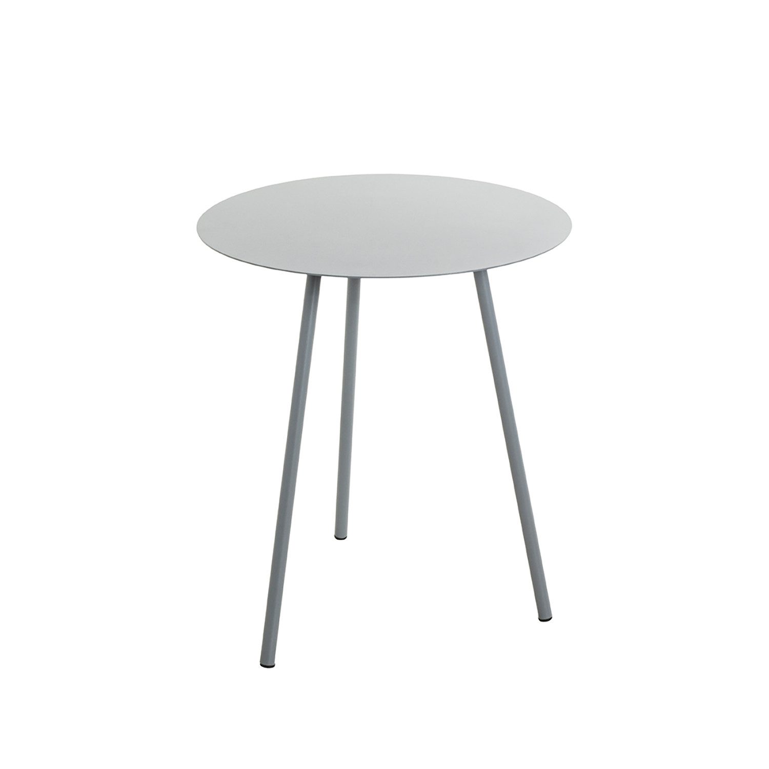 Beistelltisch Tisch - grau aus Metall - H. 45cm x Ø 40cm - Wohnzimmertisch
