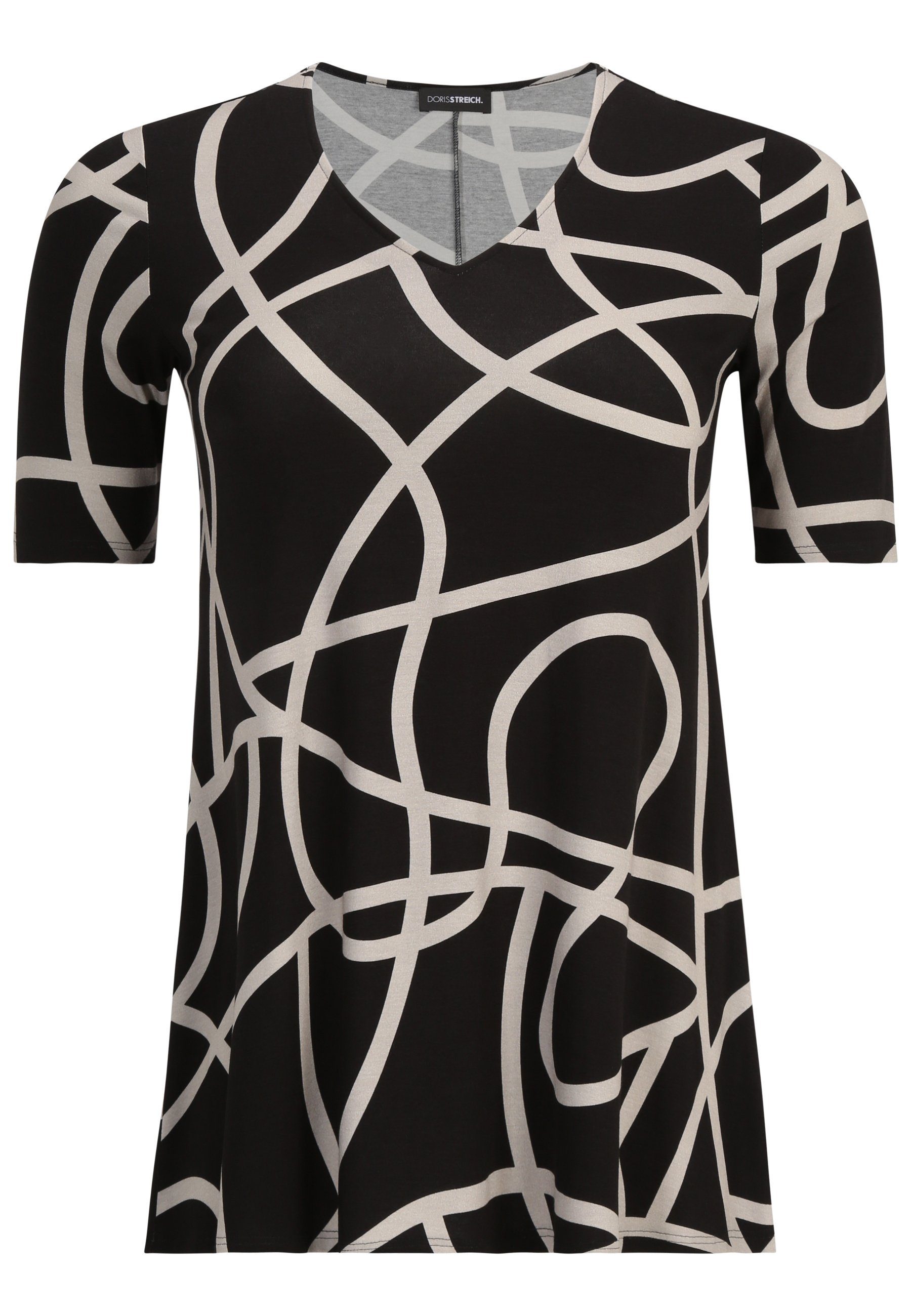 Doris Streich Longbluse Long-Shirt mit Grafik-Print