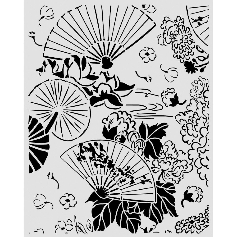 Stamperia Motivschablone Schablone Oriental Garden, 20 x 25 cm
