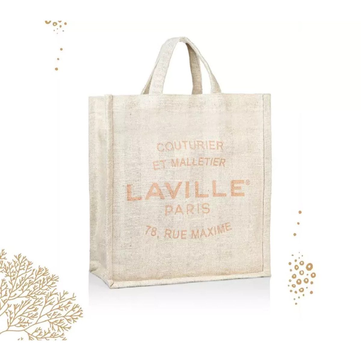Laville Paris Strandtasche aus Jutefaser Baumwolle mit Magnetverschluss 40 × 40 × 12 cm (1-tlg) – Bild 2 von 3
