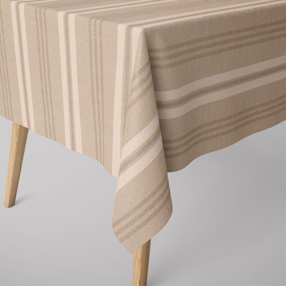 SCHÖNER LEBEN. Tischdecke SCHÖNER LEBEN. Tischdecke Riviera Stripe Medium Streifen natur creme, handmade