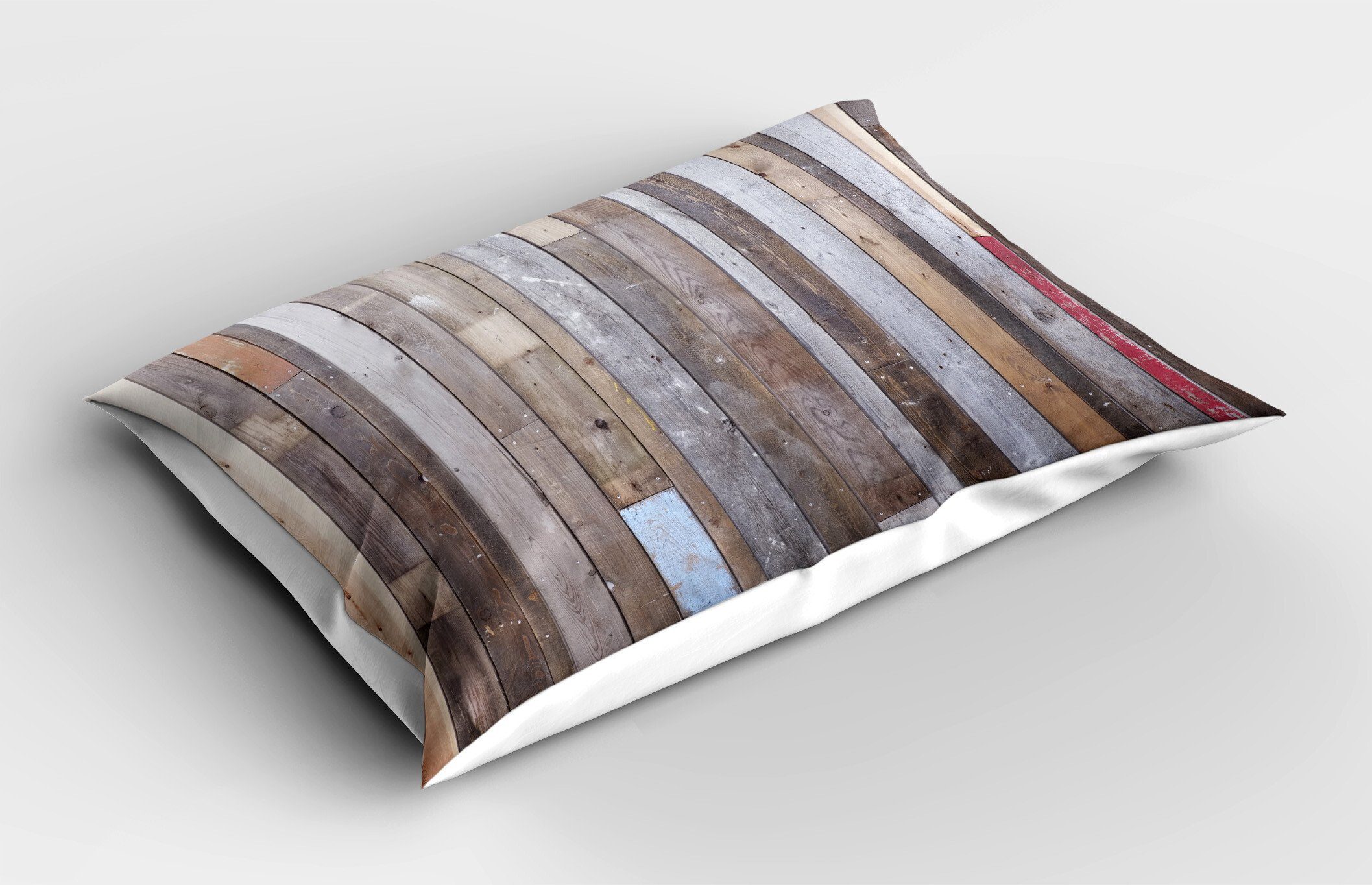 Kissenbezüge Dekorativer Standard Size Gedruckter Kopfkissenbezug, Abakuhaus (1 Stück), rustikales Holz Retro-Effekt-Fotografie