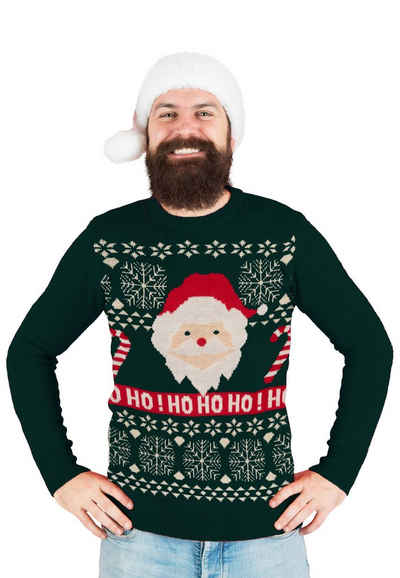 United Labels® Різдвяні Різдвяні - Weihnachtsmann Herren Ugly Christmas Sweater Grün