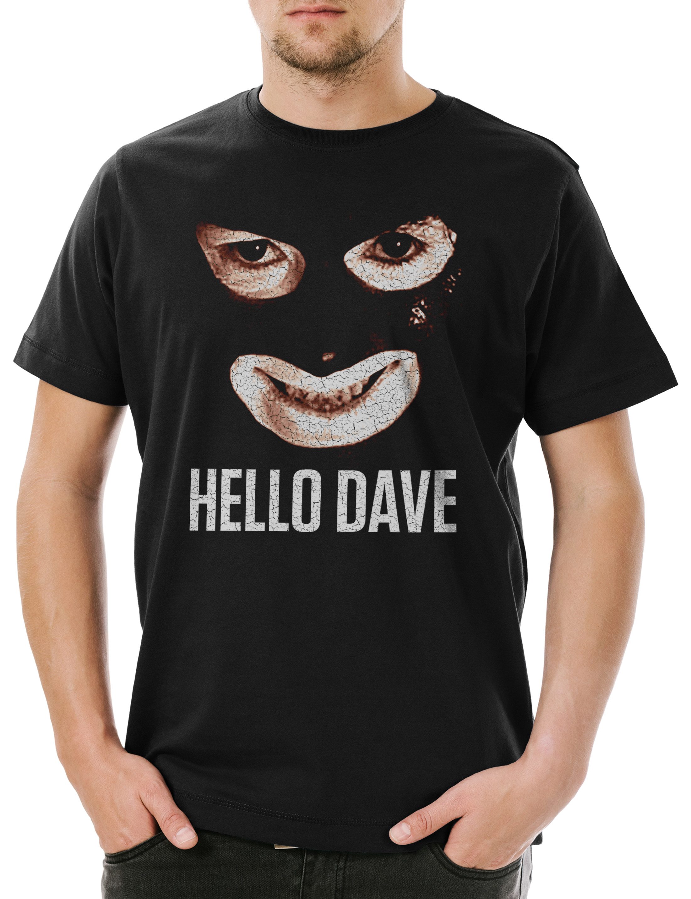 Urban Backwoods Print-Shirt Hello Dave Herren T-Shirt League Gentlemen Hallo Dave Le Club Mayor (1-tlg) Larry Vaughan Des Gentlemen