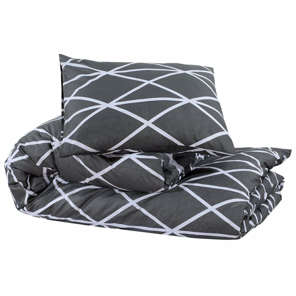 vidaXL Bettbezug Bettwäsche-Set Grau 140x200 cm günstig online kaufen