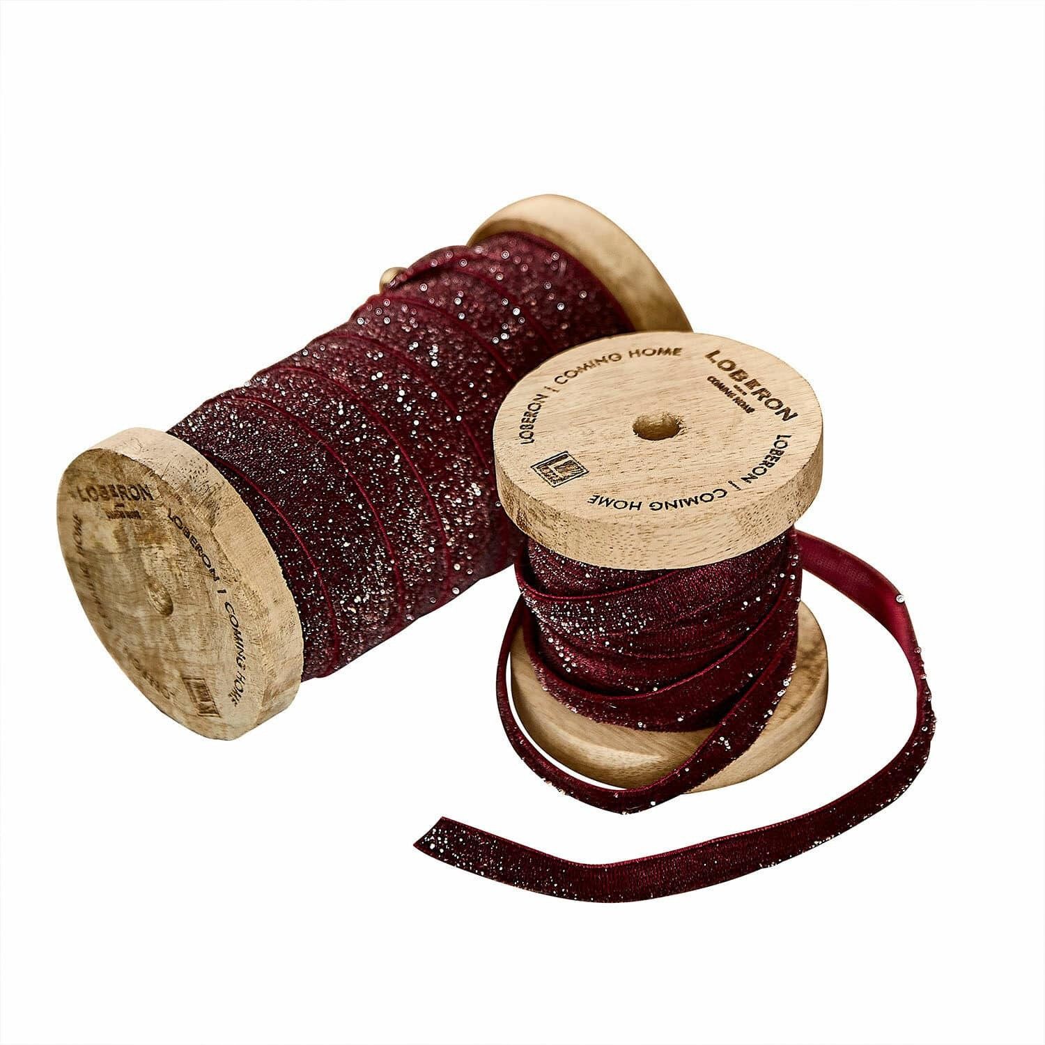 Mirabeau Geschenkband Samtband 2er Set Risorio rot, none