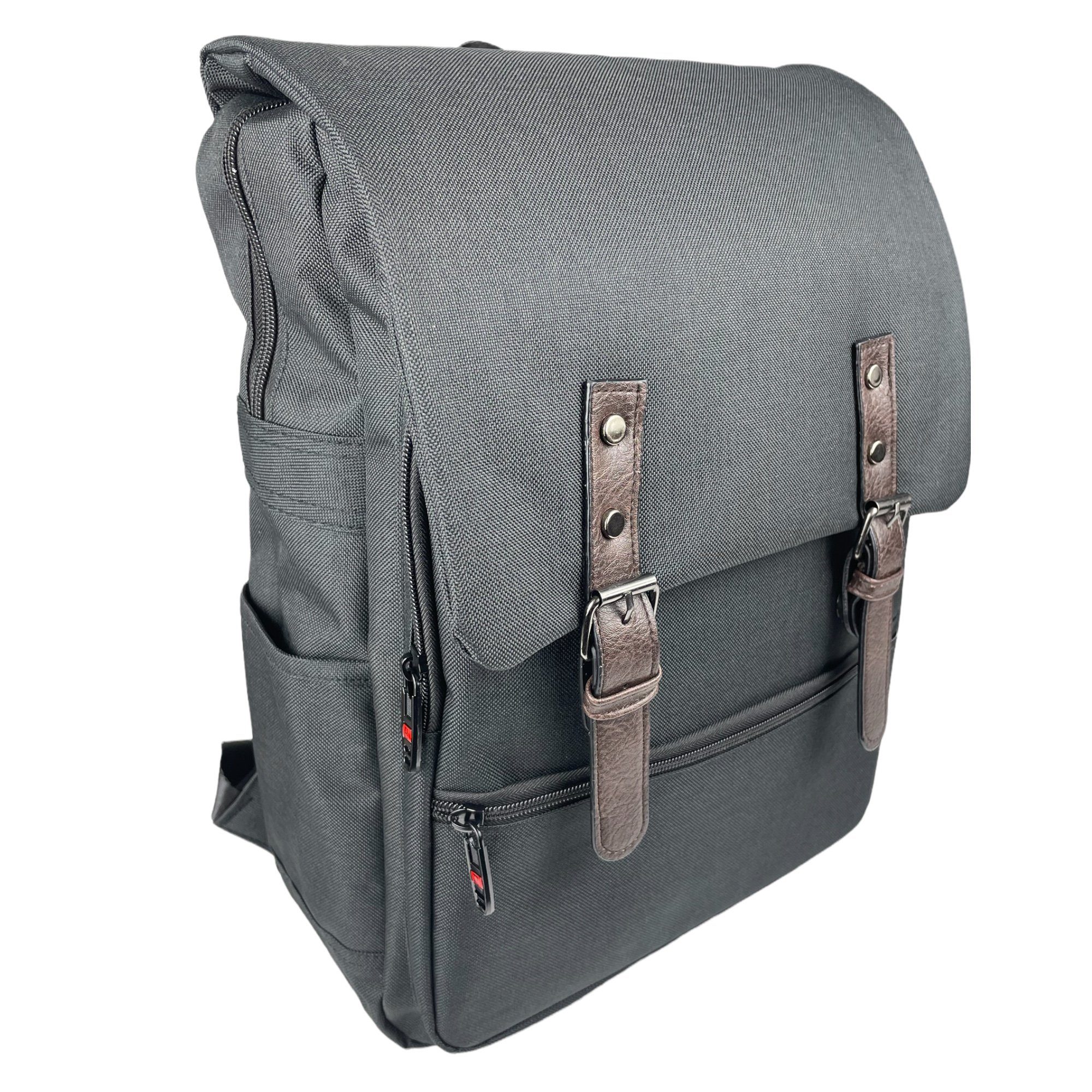 Taschen4life Laptoprucksack Rucksack aus Stoff - Schulrucksack D9010, mit Laptopfach, strapazierfähig uind gut gepolstert, ideal für Schule