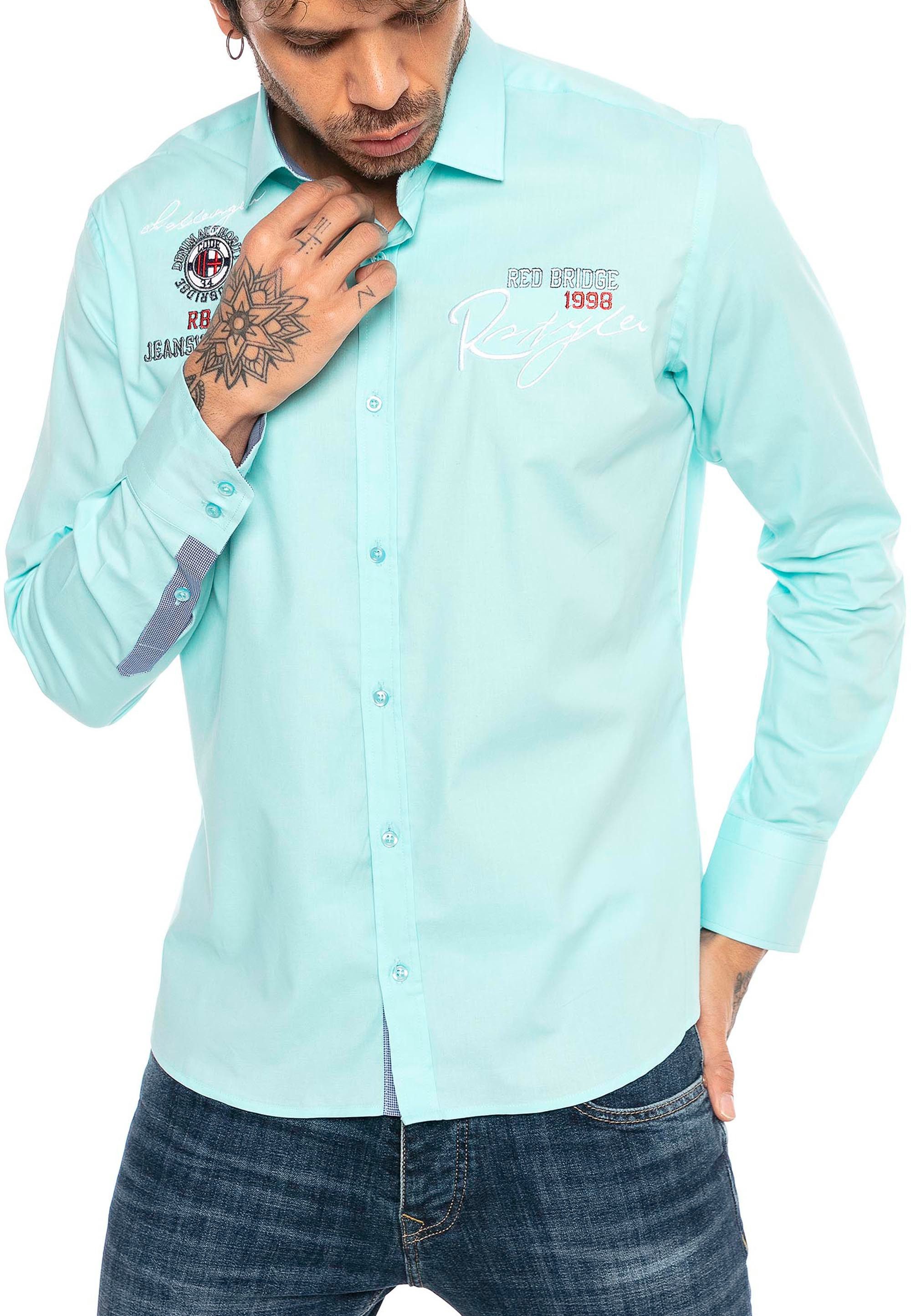 RedBridge Langarmhemd mit hochwertigen Stickereien Elegantes günstig online kaufen