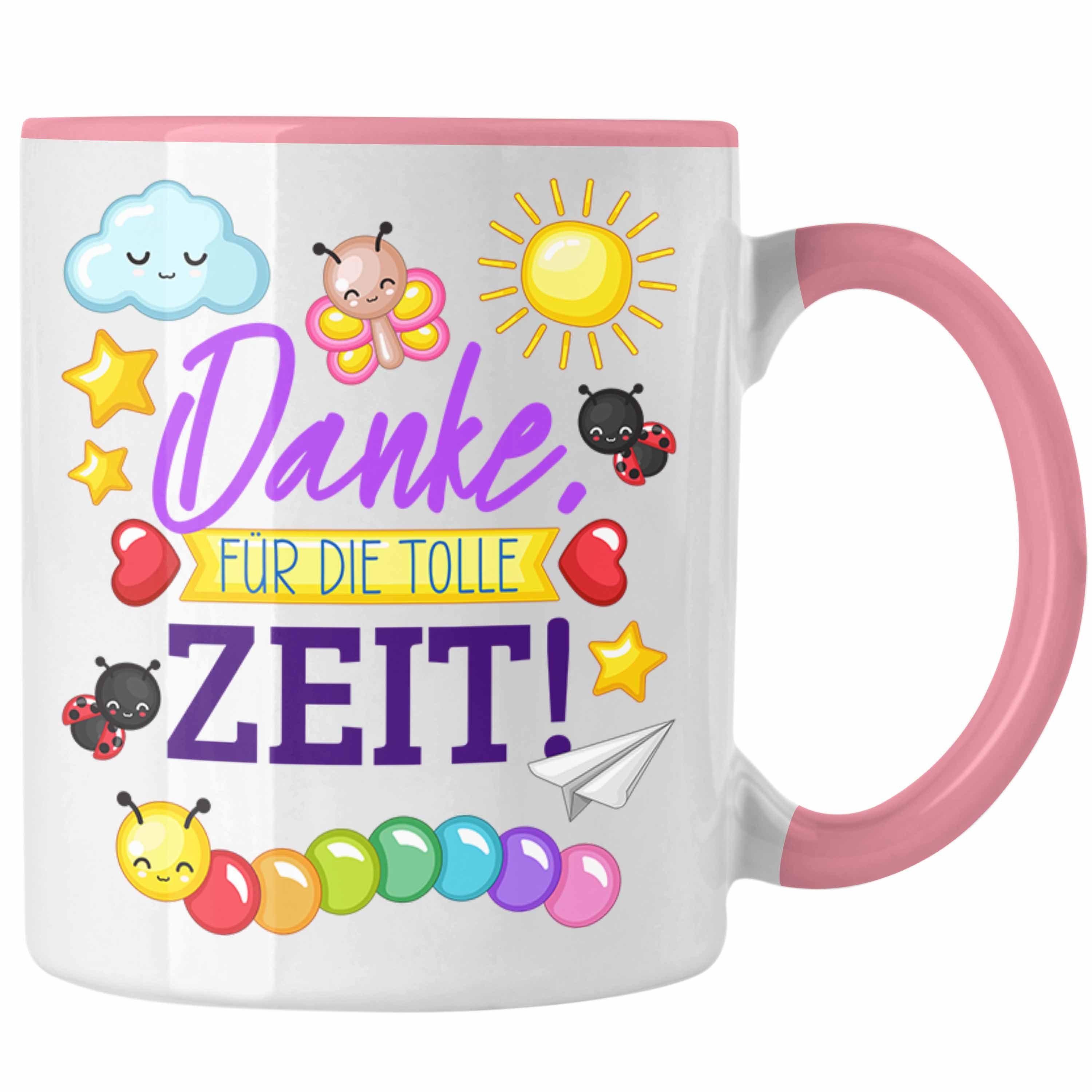 Trendation Tasse Trendation - Danke Für Die Tolle Zeit Tasse Abschied Abschiedsgeschenk Kindergarten Danke Dankeschön Erzieherin Kindergärtnerin