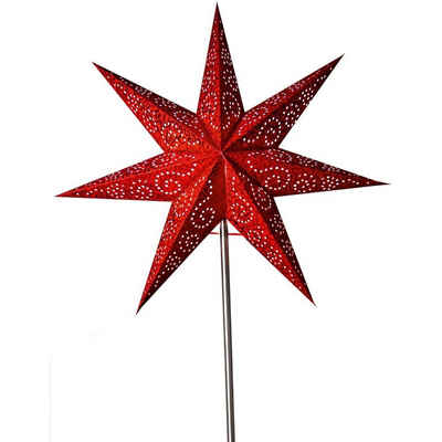 Best Season LED Stern »Star 236-82, Ersatz - Papierstern"Antique", Papier, Rot, 14.0 x 48.0 x 48.0 cm«