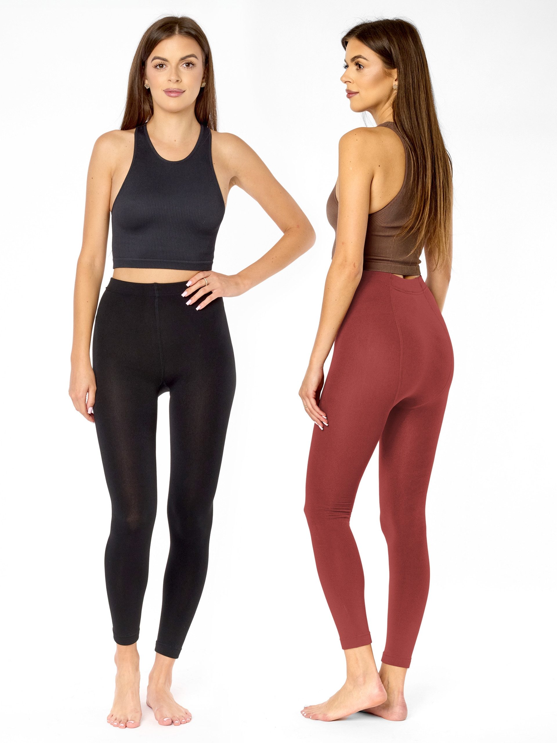 Merry Style Leggings 2er Pack Damen Thermo Leggings Gefütterte Thermoleggings MS-ATX-441 (1-tlg)