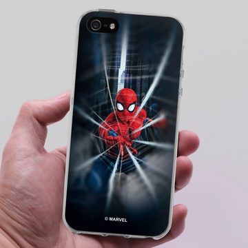 DeinDesign Handyhülle Marvel Kinofilm Spider-Man Webs In Action, Apple iPhone 5 Silikon Hülle Bumper Case Handy Schutzhülle