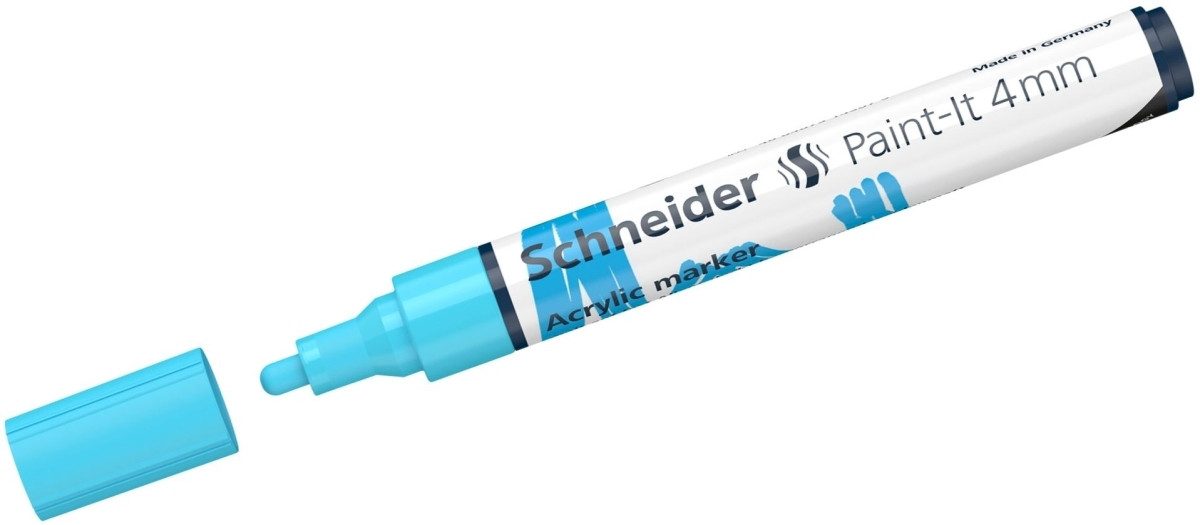 SCHNEIDER Permanentmarker Acrylmarker Paint-It 320 4mm pastell blau (5 Stück)