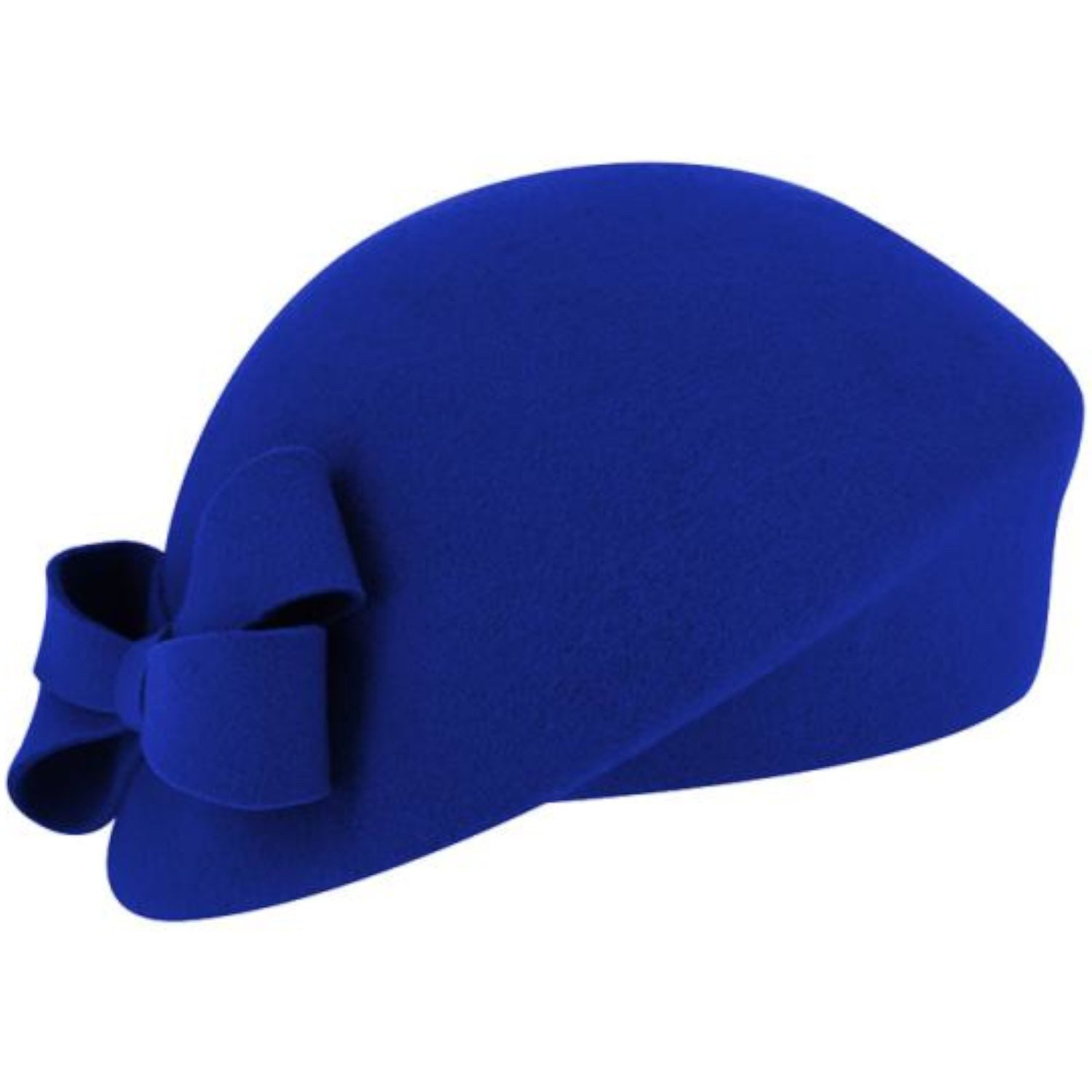 Fiebig Filzhut schicker asymmetrischer Pillbox-Hut mit Schleife