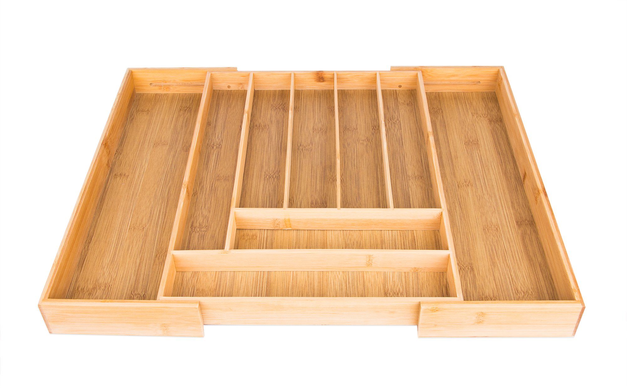 BigDean Besteckkasten »für Schubladen aus Bambus − Ausziehbar bis zu 9  Fächern − Schubladeneinsatz 33−55x45x5 cm − Ordnungssystem Aufbewahrung  Besteckeinsatz Küche« (1 Stück) online kaufen | OTTO