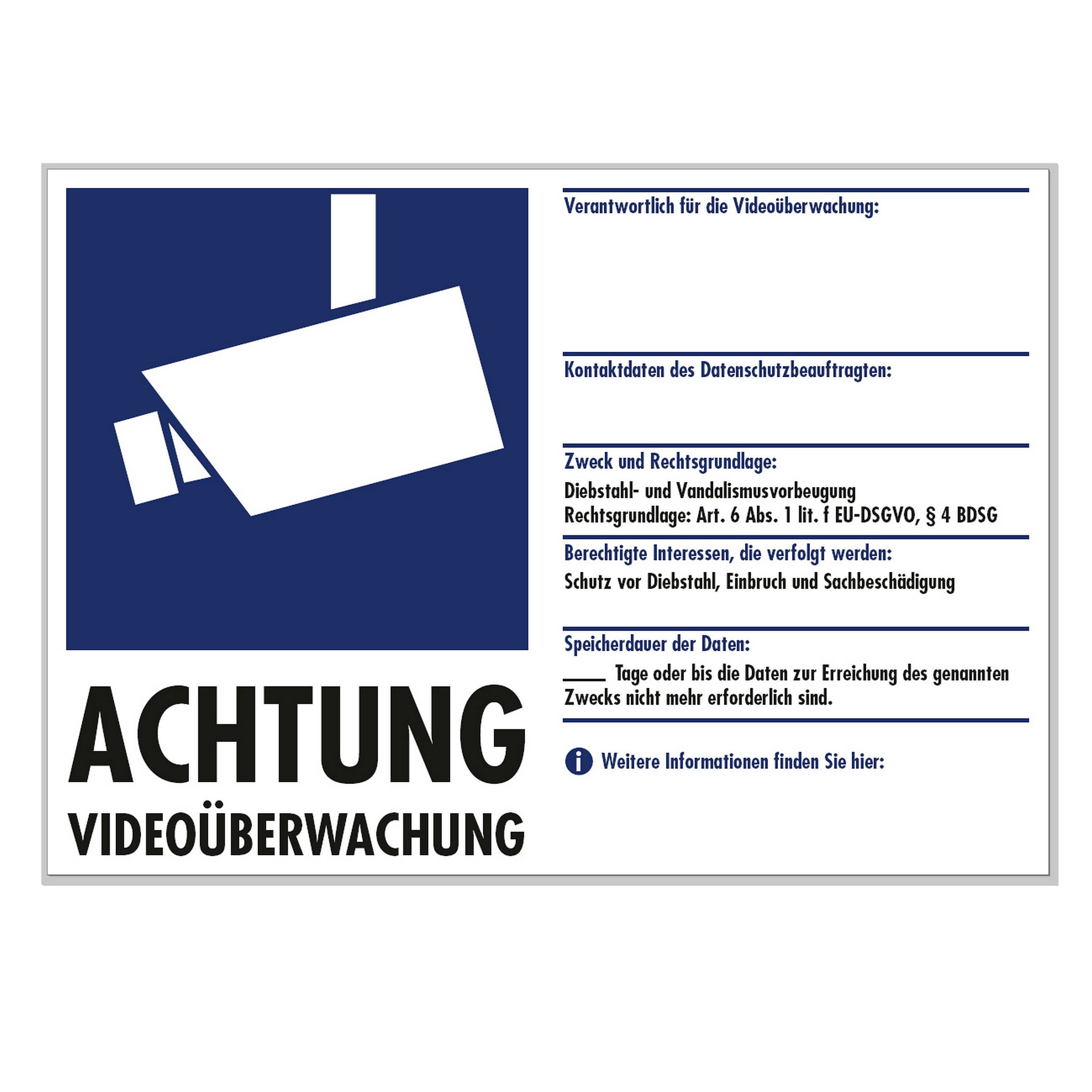 Indexa WAK-V51 Aufkleber >Videoüberwachung Alarmanlage