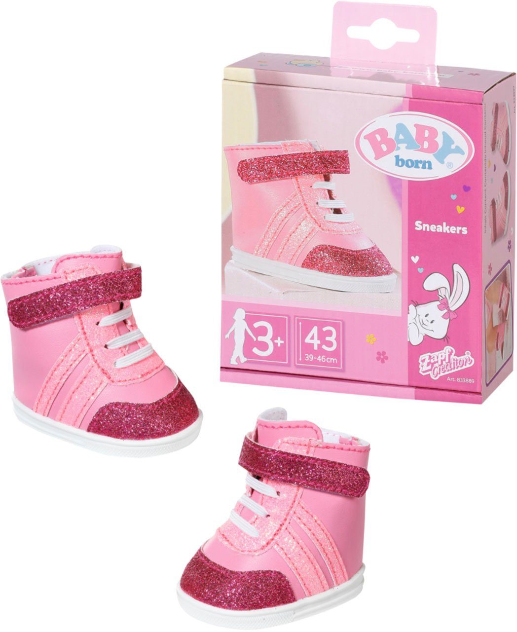 Baby Born Puppenkleidung Sneakers pink, 43 cm