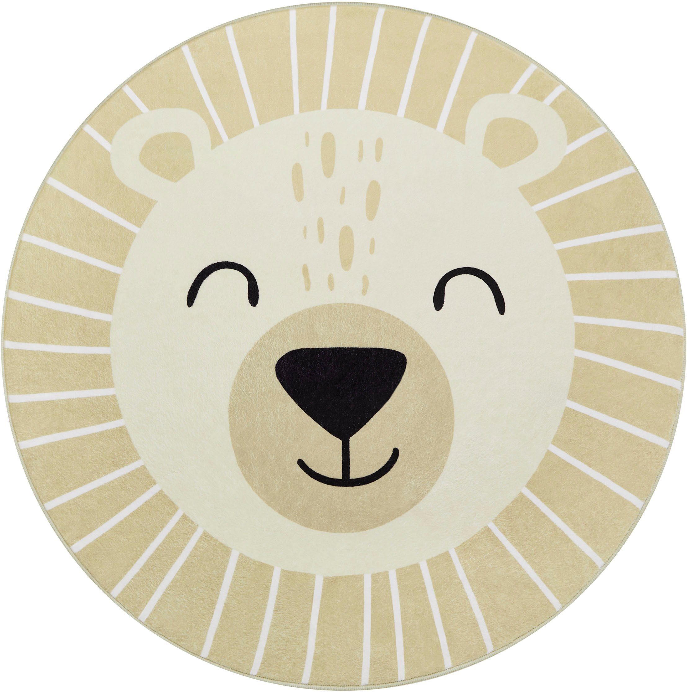 Paco Home Kinderteppich Tosbik 481, rund, Höhe: 12 mm, Spielteppich, Kurzfl günstig online kaufen