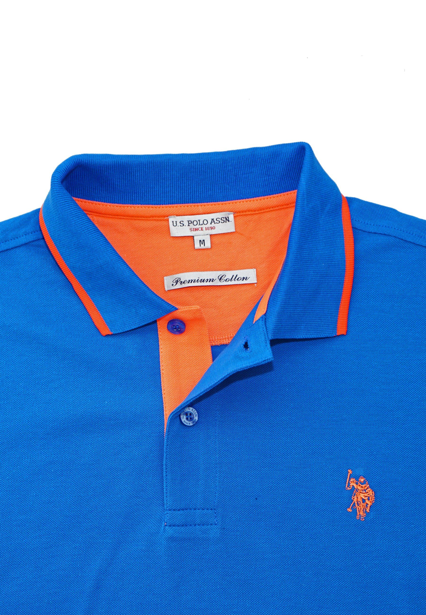 (1-tlg) Poloshirt Polo U.S. Shirt Poloshirt Assn blau
