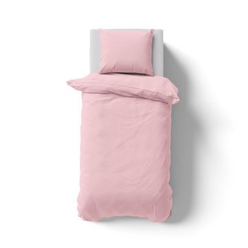 Bettwäsche Mikrofaser 135 cm x 200 cm rosé, soma, Microfaser, 2 teilig, Bettbezug Kopfkissenbezug Set kuschelig weich hochwertig