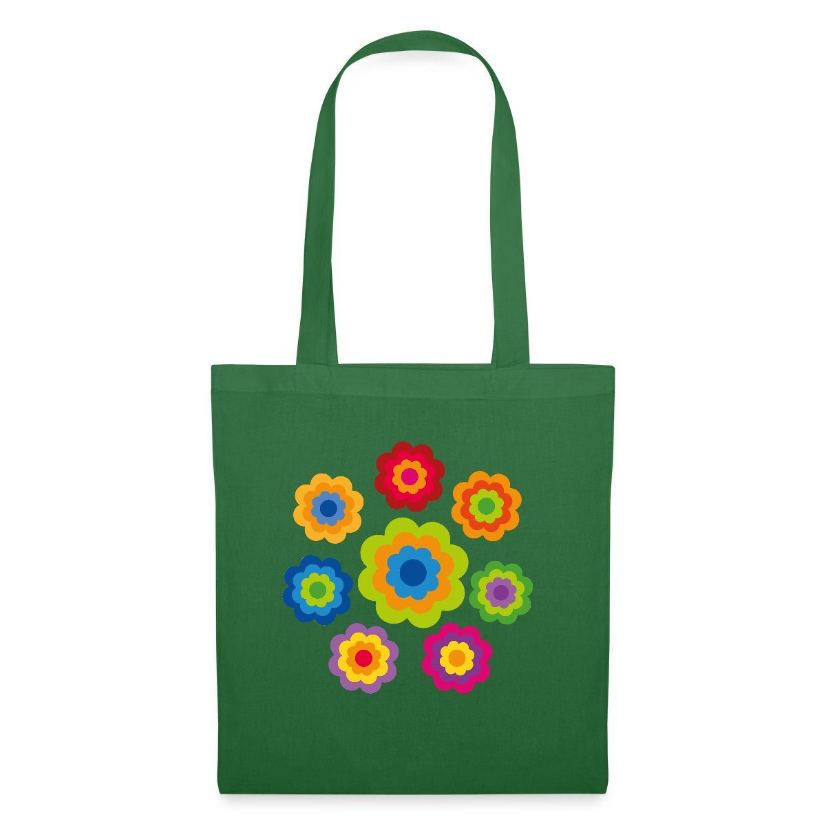 Spreadshirt Henkeltasche 70er Jahre Hippie Flower günstig online kaufen