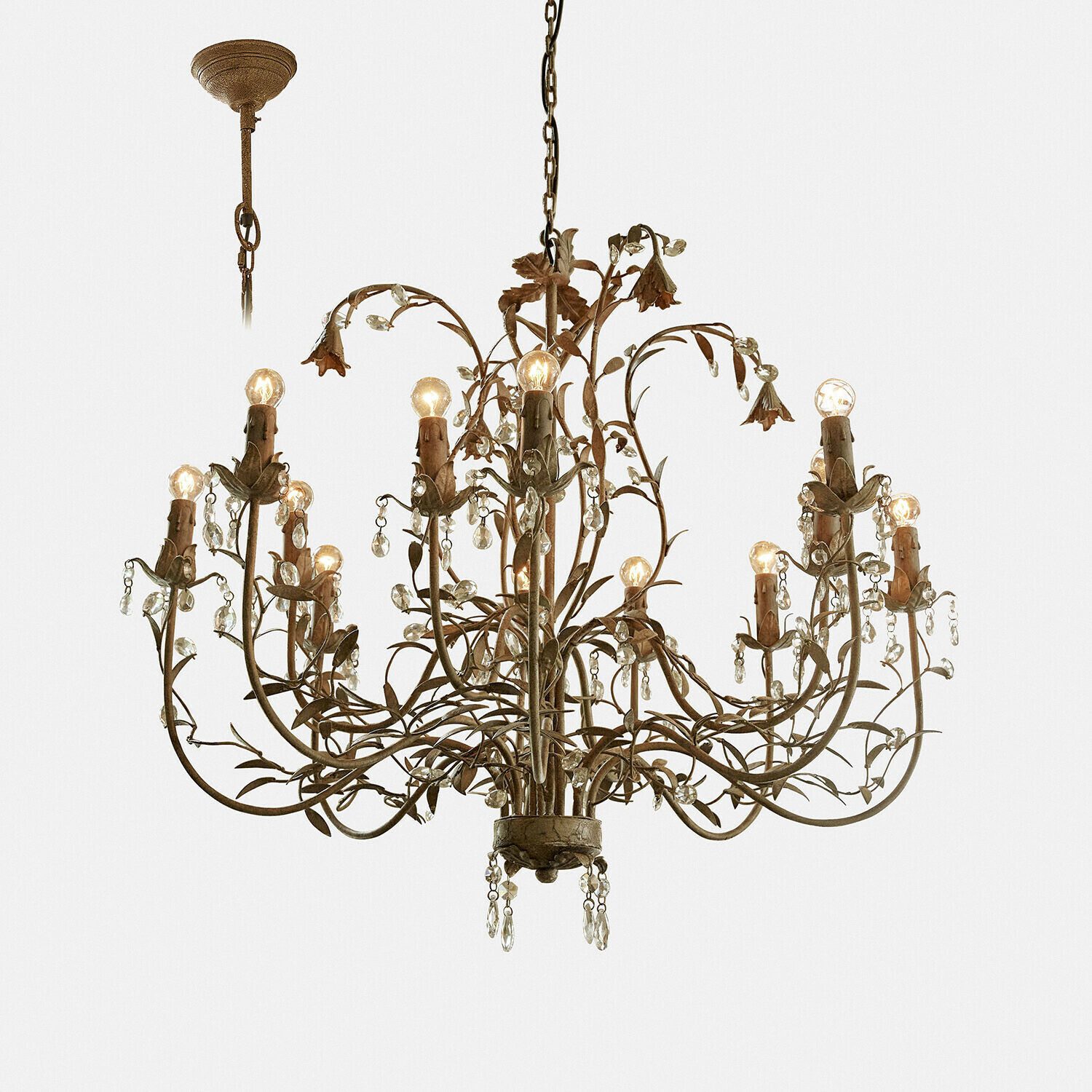 Mirabeau Kronleuchter Kronleuchter Opérancourt antikgrau/klar